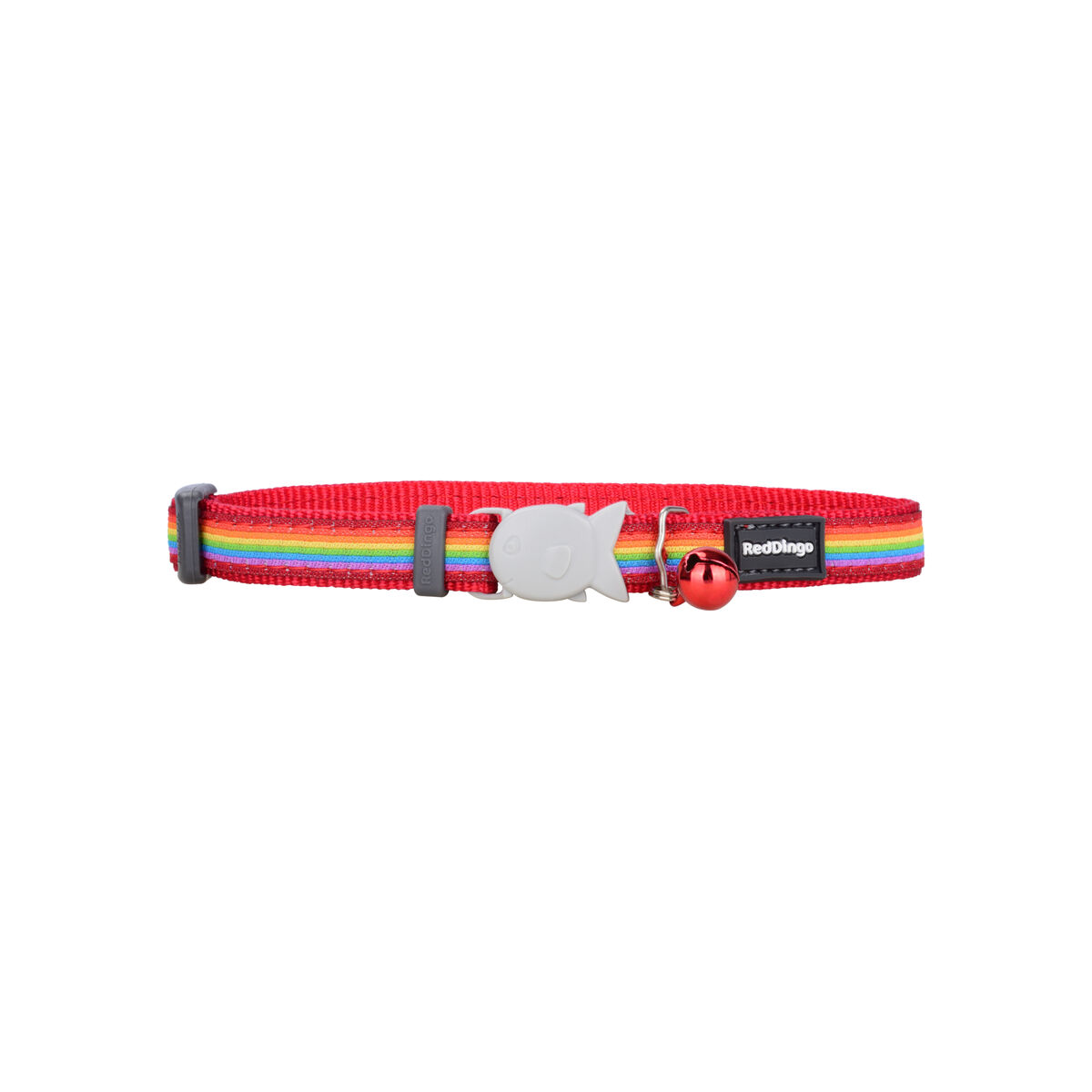 Mačja ogrlica Red Dingo Rainbow 20-32 cm Pisana
